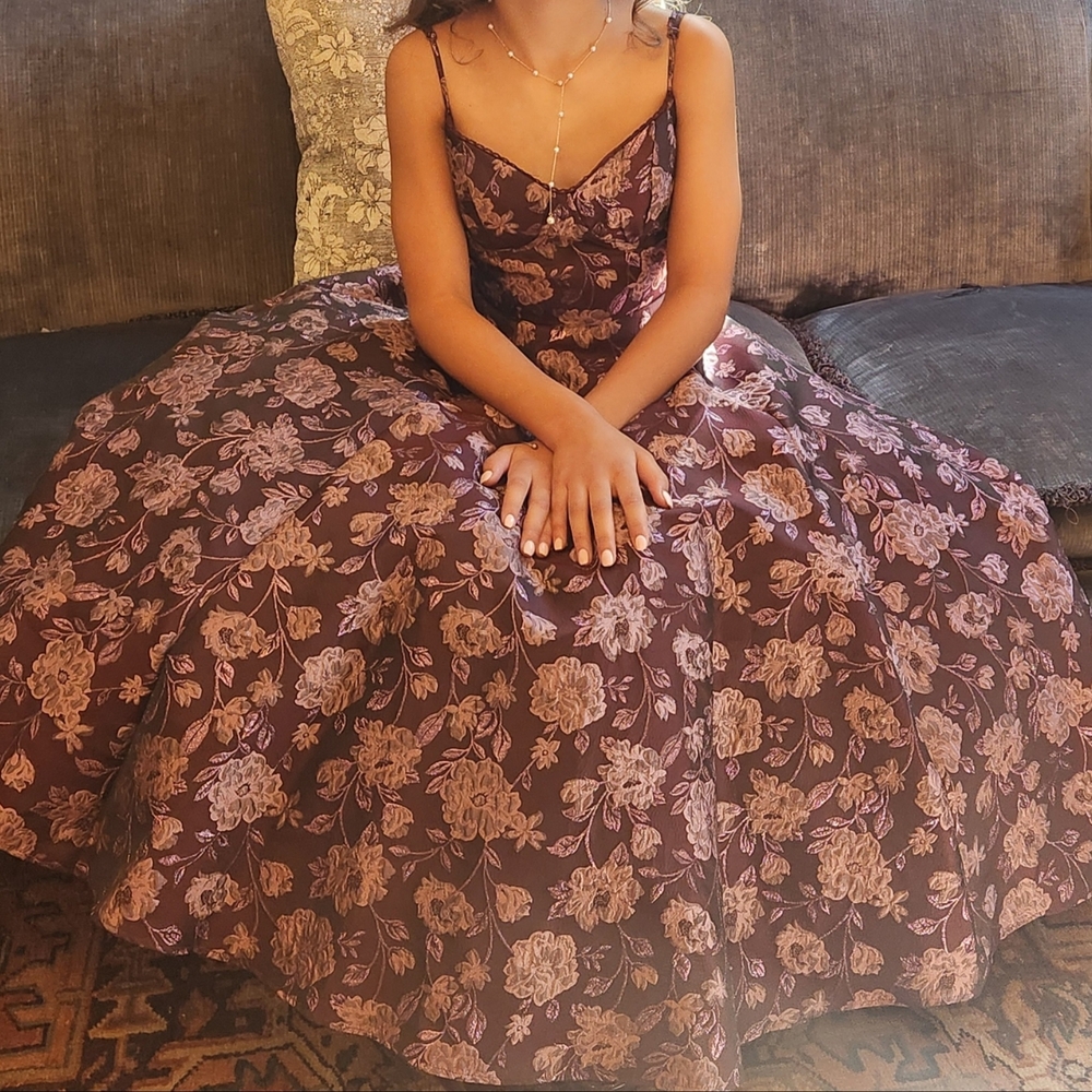 Elegant Floral Evening Gown